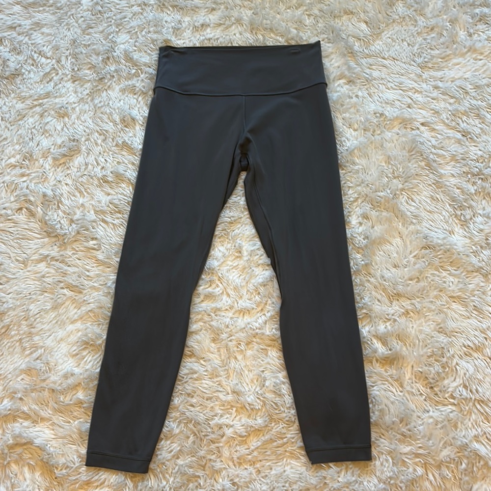Lulu, leggings color is gray size is 10